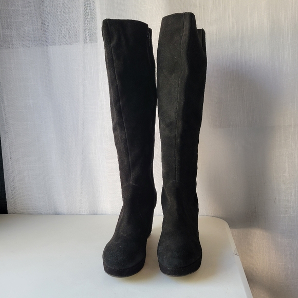 Steve Madden Ashleey women's wedge leather boots size 10 - Picture 3 of 14